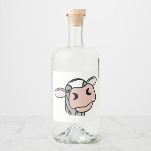 vaca de desenho animado preto branco rosa beijo ci