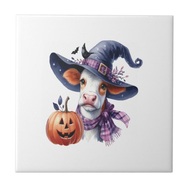 Vaca de Halloween com Outono (Frente)
