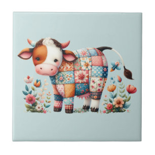 Vaca De Sistema Whimsical Com Acentos Florais