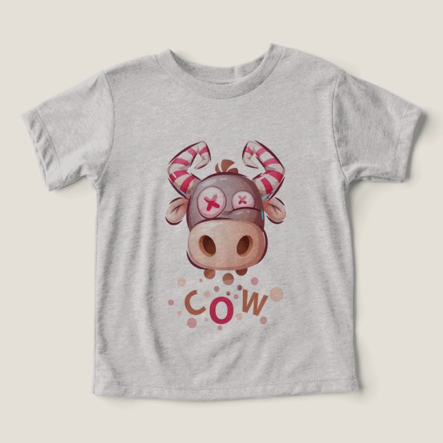 Vaca desenhada em Estilo Infantil (Design frontal)