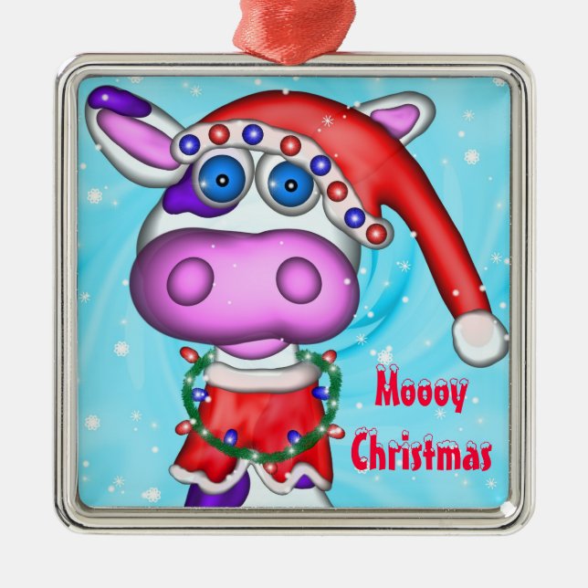 Vaca do feriado, enfeites de natal de Moooy (Frente)