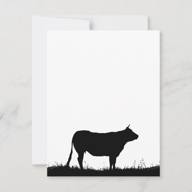 Vaca em um dique, com espaço para cópia (Frente)