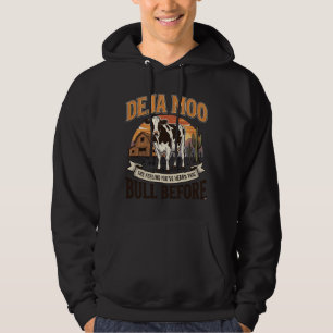 Vaca engraçada Deja Moo desenho de camisa western