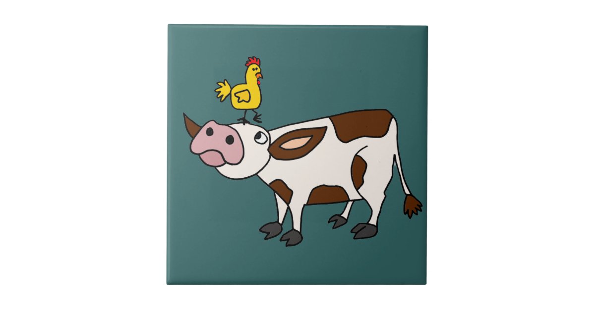 4 Peças De Ferro De Desenho Animado De Animal De Galinha E Vaca Em