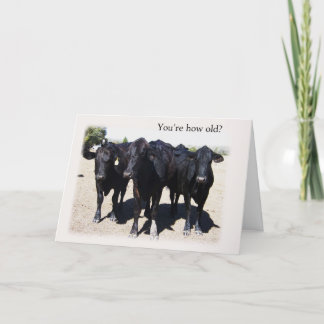 Vaca Humorística - Cartão de Aniversário "Envelhec