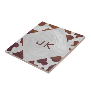 Vaca Marrom e Branco Monograma