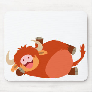 Vaca preguiçosa bonito Mousepad das montanhas dos