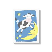 Vaca pulada sobre a Canvas da Lua