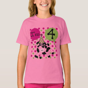Vaca rosa 4º Camisetas e presentes de aniversário