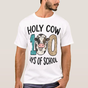 Vaca Sagrada 100 Dias de Escola Camisa de Vaca Vin