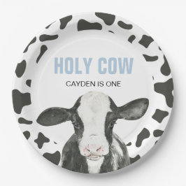 Vaca sagrada, estou com um prato de papel de impre