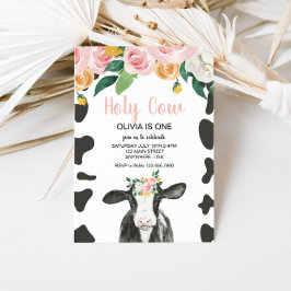 Vaca Sagrada Estou Um Convite de Aniversário Flora