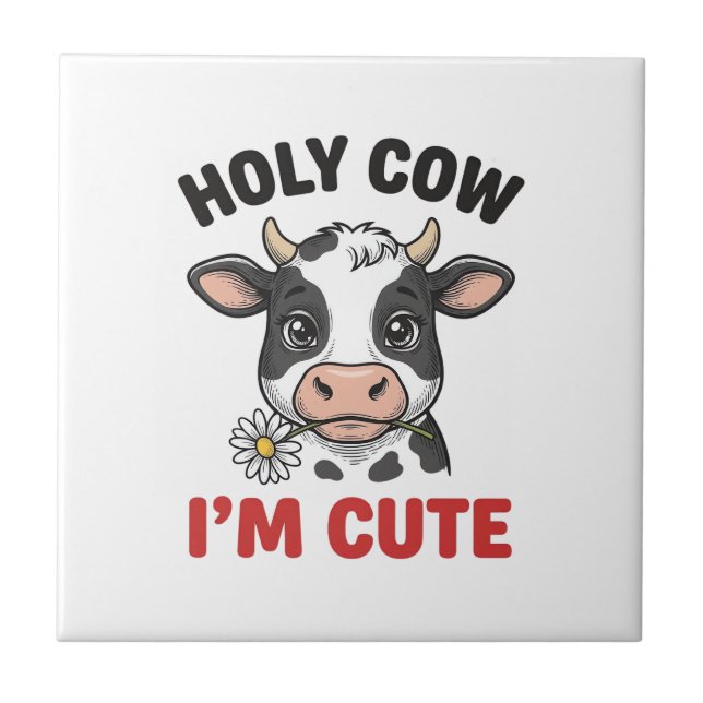 Vaca Sagrada Eu Sou Fofa Vaca Engraçada Desenho Vi (Frente)