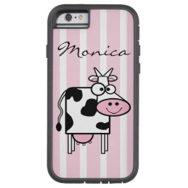 Vaca Sorridente Impressão Animal Girly Monogramada