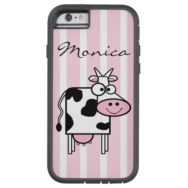 Vaca Sorridente Impressão Animal Girly Monogramada (Verso)