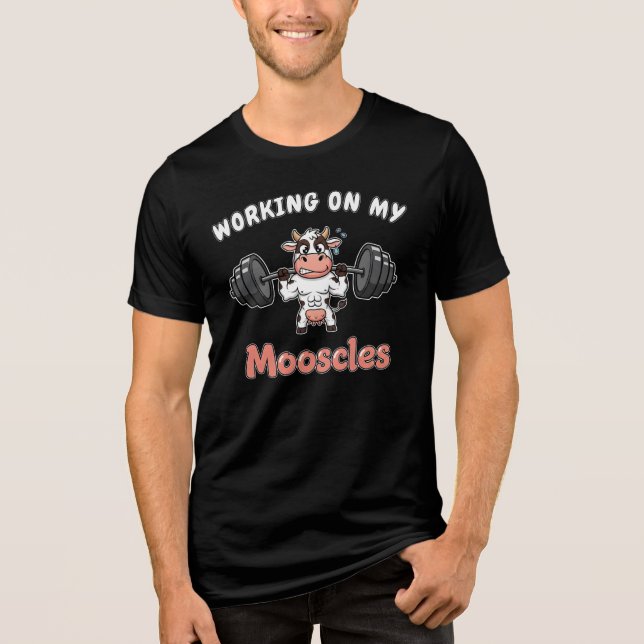 Vaca - Trabalhando nos meus músculos - design de g (Frente)