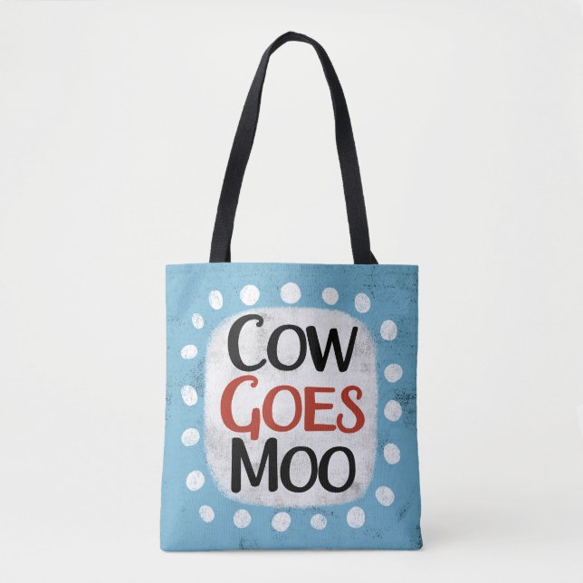 Vaca vira Saco de Tote Moo (Frente)
