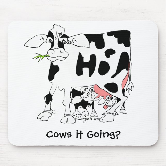 Vacas ele que vai? Mousepad (Frente)