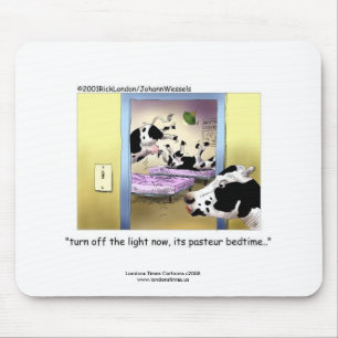 Vacas Engraçadas: Mouse Pad "Cama de Pasteur"