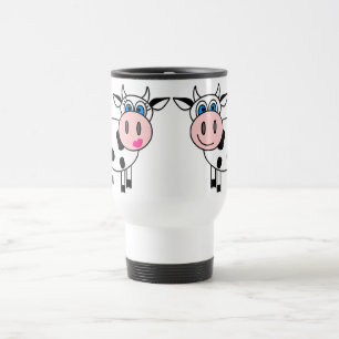Vacas felizes na caneca de viagem do amor