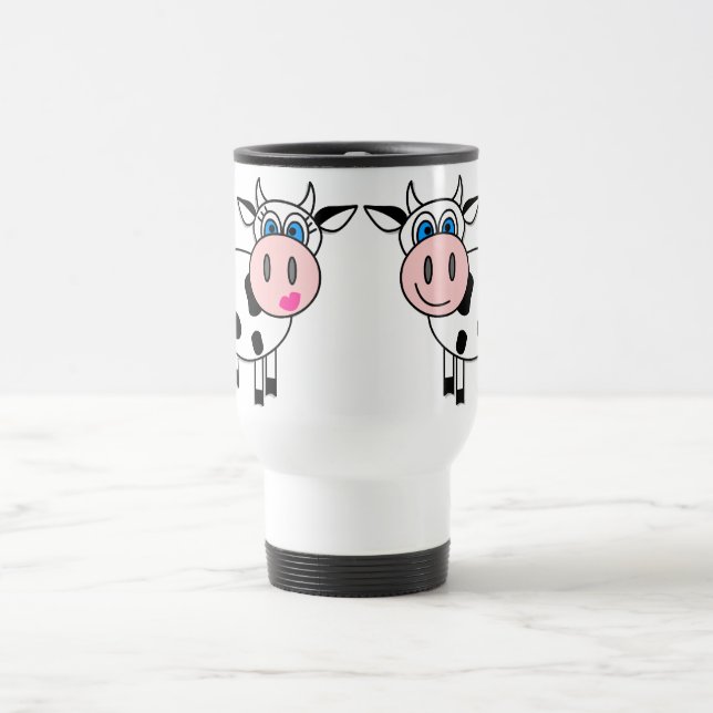 Vacas felizes na caneca de viagem do amor (Centro)