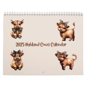 Vacas Highland com Arcos 2025 Calendário
