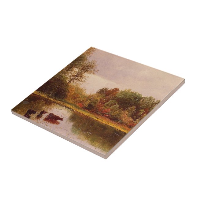 Vacas Num Paisagem De Água Albert Bierstadt (Lateral)