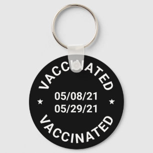 Vacinado com datas personalizadas e chaveiro de te