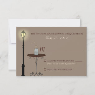Vaga-lume e frasco de pedreiro que Wedding RSVP