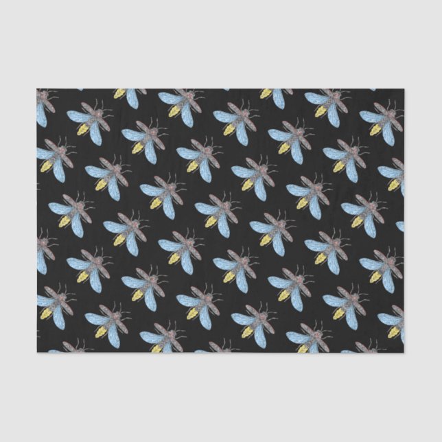 Vaga-lume (preto) - Papel de seda (Frente )