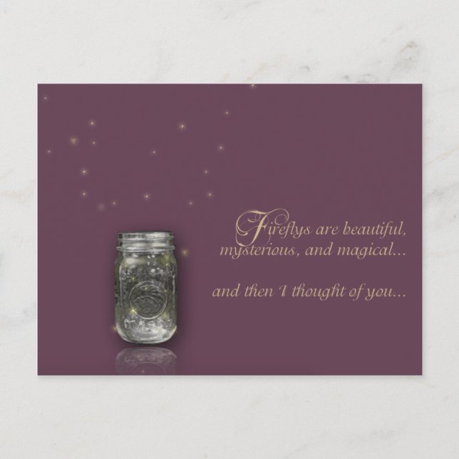 Vaga-lumes no Cartão Postal Malva (Frente)