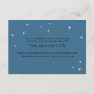 Vagalumes de Whimsy para cartão de informação RSVP