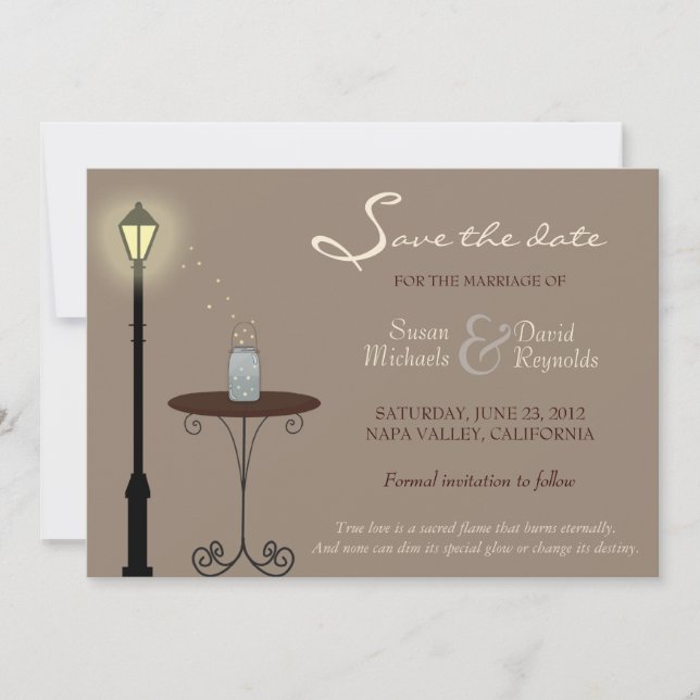 Vagalumes e Anúncio de Data de Salvamento de Pote  (Frente)