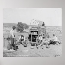 Vagão De Acampamento Em Um Poster De Roundup Do Te