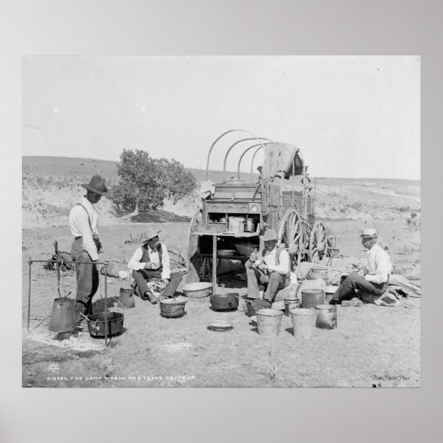 Vagão De Acampamento Em Um Poster De Roundup Do Te (Frente)