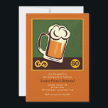 Vagão do Convite à Cerveja<br><div class="desc">Esta caneca de cerveja com uma cabeça de gelo e um convite dos lados do pretzel tem uma medalhão redonda para um número, iniciais ou qualquer coisa que sua imaginação sonhe. É enquadrado e apoiado com um fundo laranja queimado que mantém sua redação. (FP) O cartão é fácil de personalizar...</div>