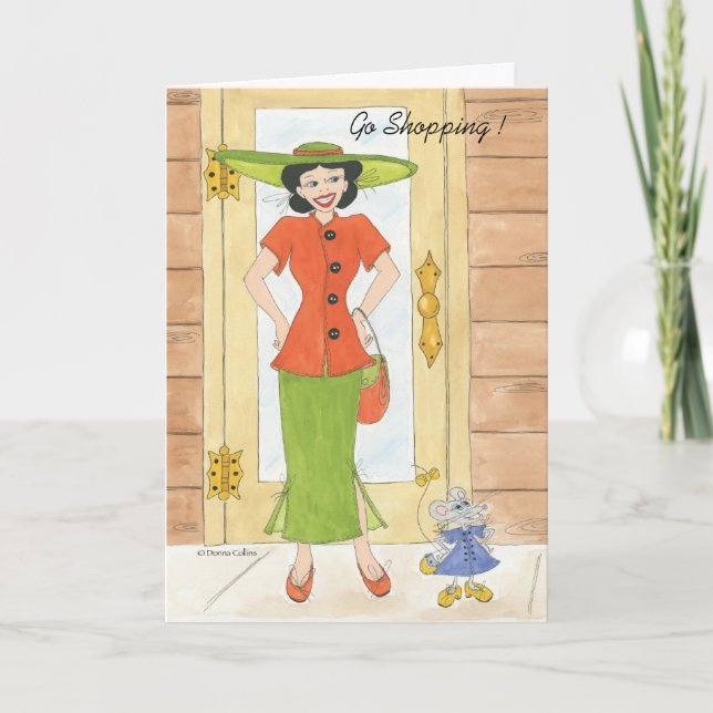 Vai Comprar o Cartão de Aniversário da Menina (Frente)