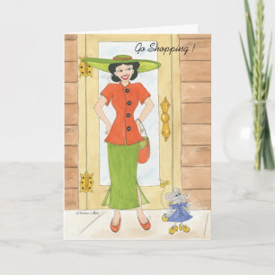 Vai Comprar o Cartão de Aniversário da Menina