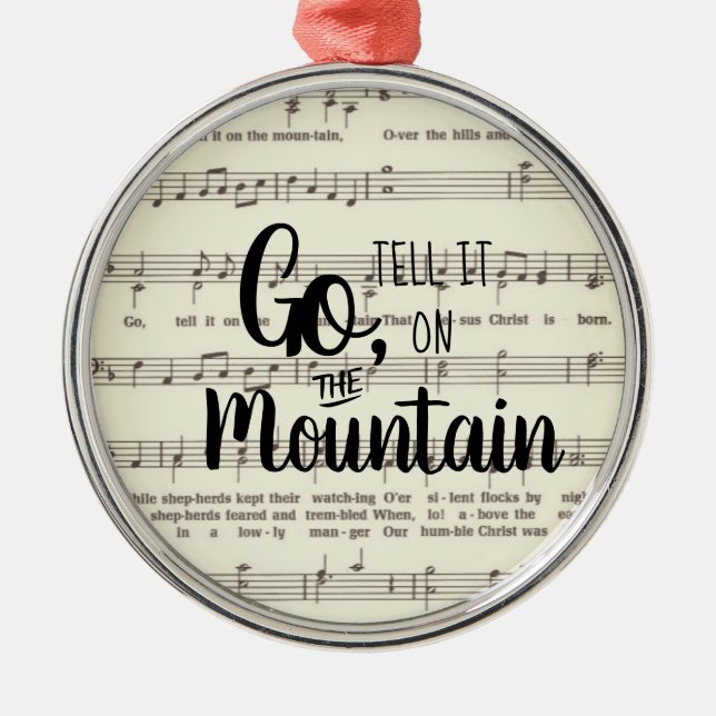 Vai Contar no Ornamento de Metal da Montanha (Frente)