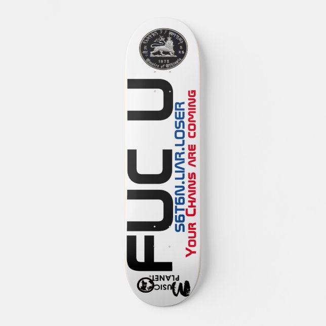 VAI SE FODER Satan Skateboard (Frente)