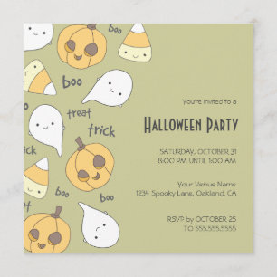 Vaia do deleite do truque! convites de festas de