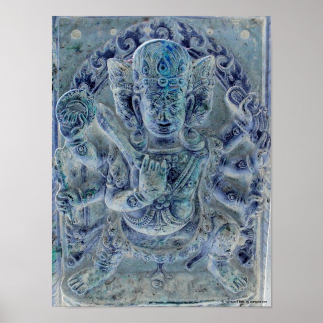 Vajrapani Blue Poster (Frente)
