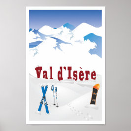 Val d'Isere, Alpes Franceses, Poster de Esqui