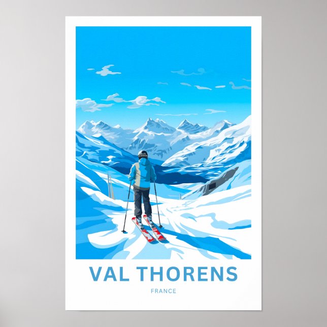 Val Thorens França Viagem Impressão (Frente)