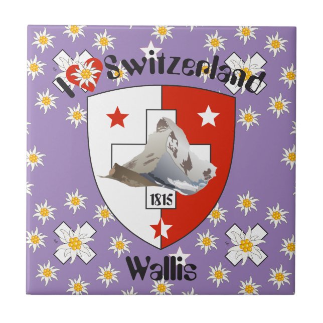 Valais, Wallis Suíça lajota/ (Frente)