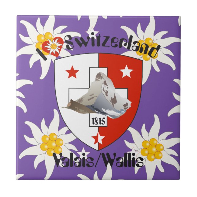 Valais, Wallis Suíça lajota/ (Frente)