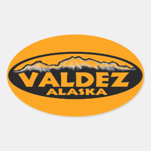 Valdez Alaska - adesivos laranja do ovário