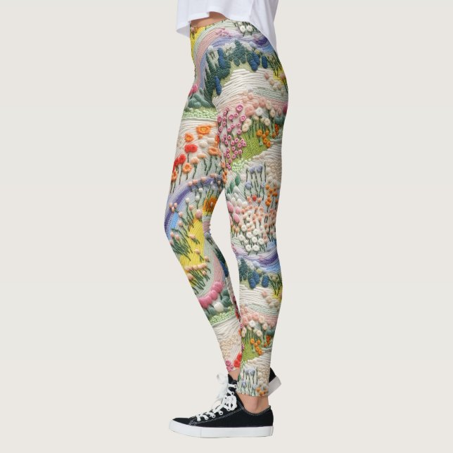 Vale bordado em leggings Primavera - Cute (Esquerda)
