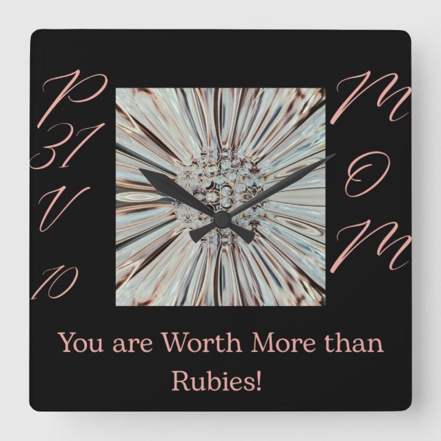 Vale Mais Do Que O Relógio De Parede Quadrado De R (Frente)