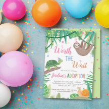 Vale o Convite de festas de Adoção de Espera